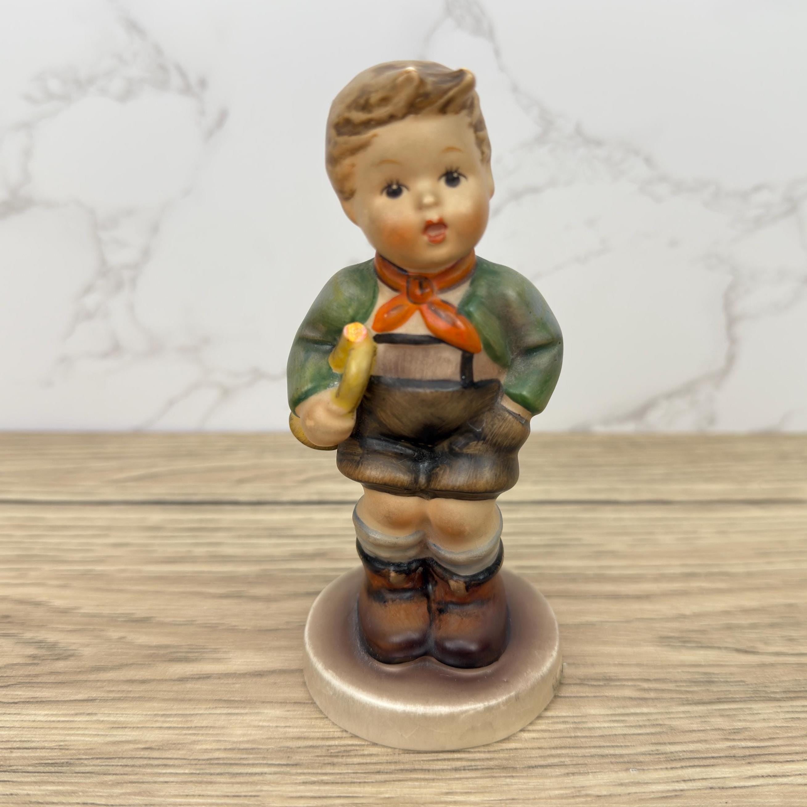 Vintage Goebel Hummel Little Musician Figurine, Western Germany (Damaged)