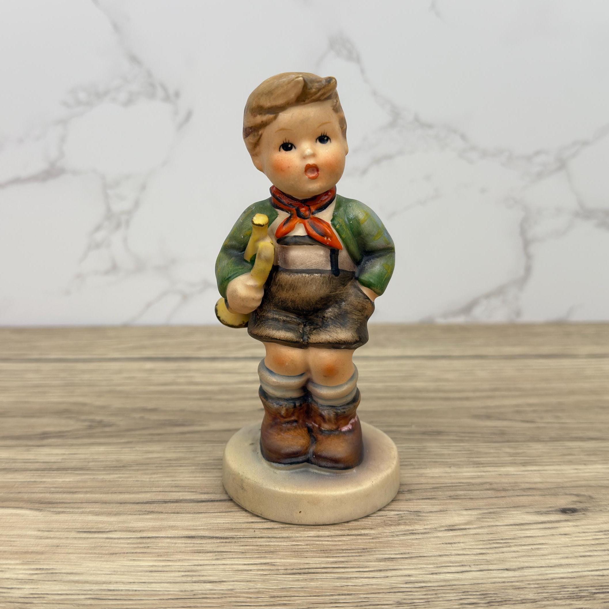 Goebel Hummel Trumpet Boy Figurine, Nr.97, Collectible Porcelain