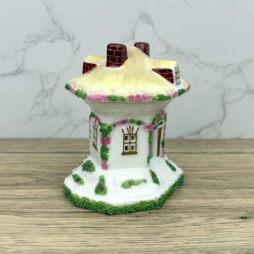 Vintage Coalport Porcelain Cottage, Thatched Roof, Fine Bone China House