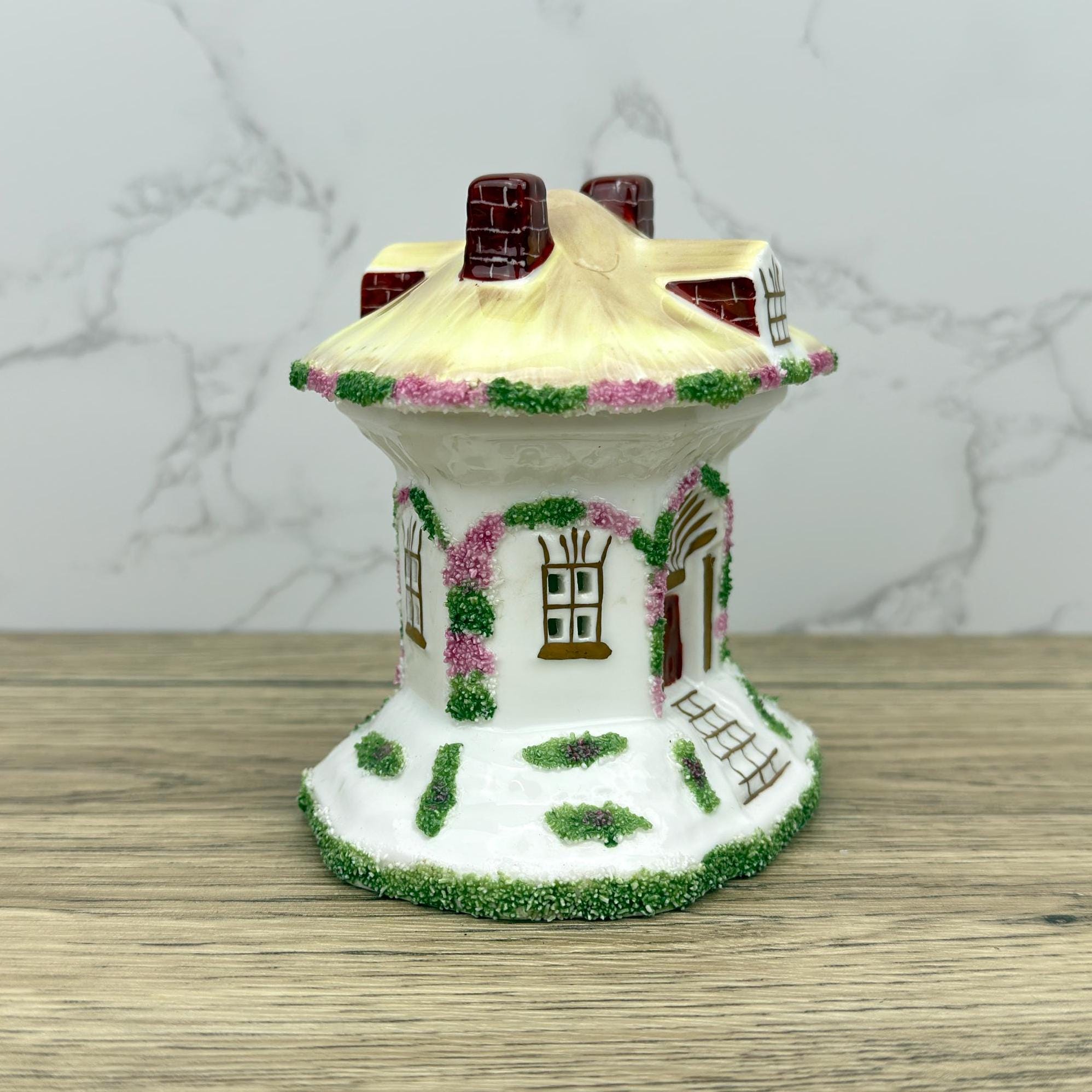 Vintage Coalport Porcelain Cottage, Thatched Roof, Fine Bone China House