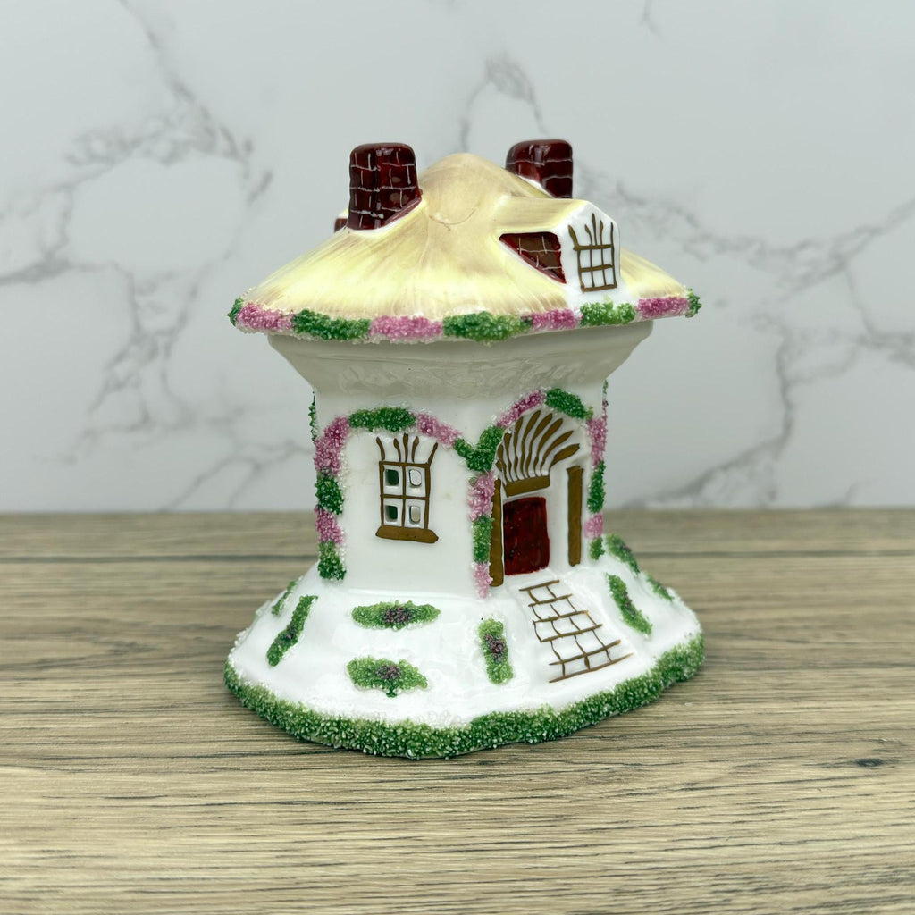 Vintage Coalport Porcelain Cottage, Thatched Roof, Fine Bone China House