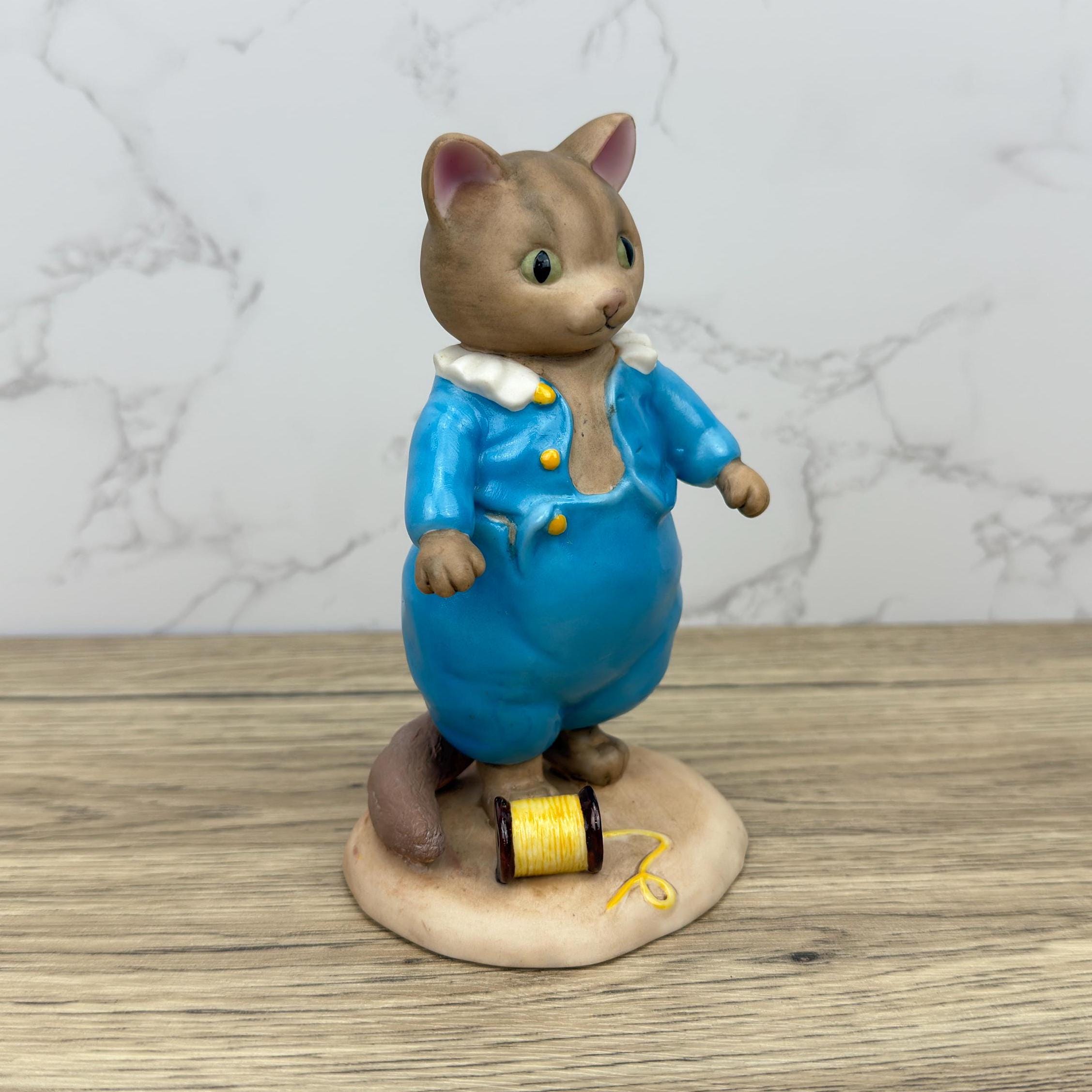Vintage Peter Rabbit Tom Kitten Porcelain Figurine, Border Fine Arts