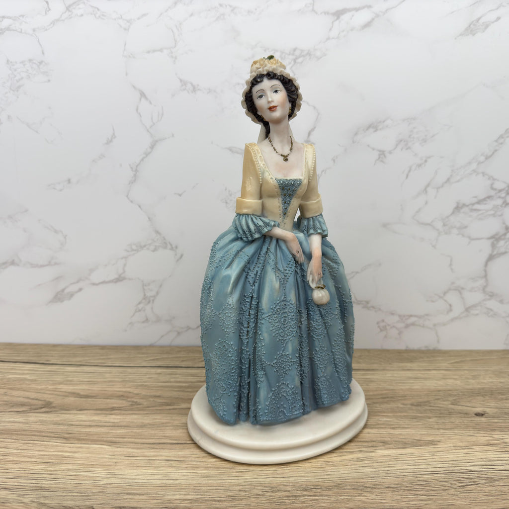 Belcari French Maiden Figurine, Capodimonte Style Resin Lady, Dear Studio Italy