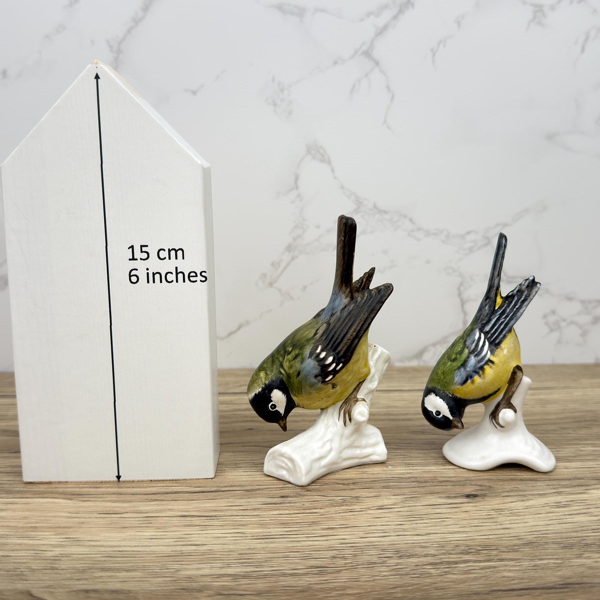 Vintage Goebel Hummel Titmouse Porcelain Bird Figurines, Western Germany