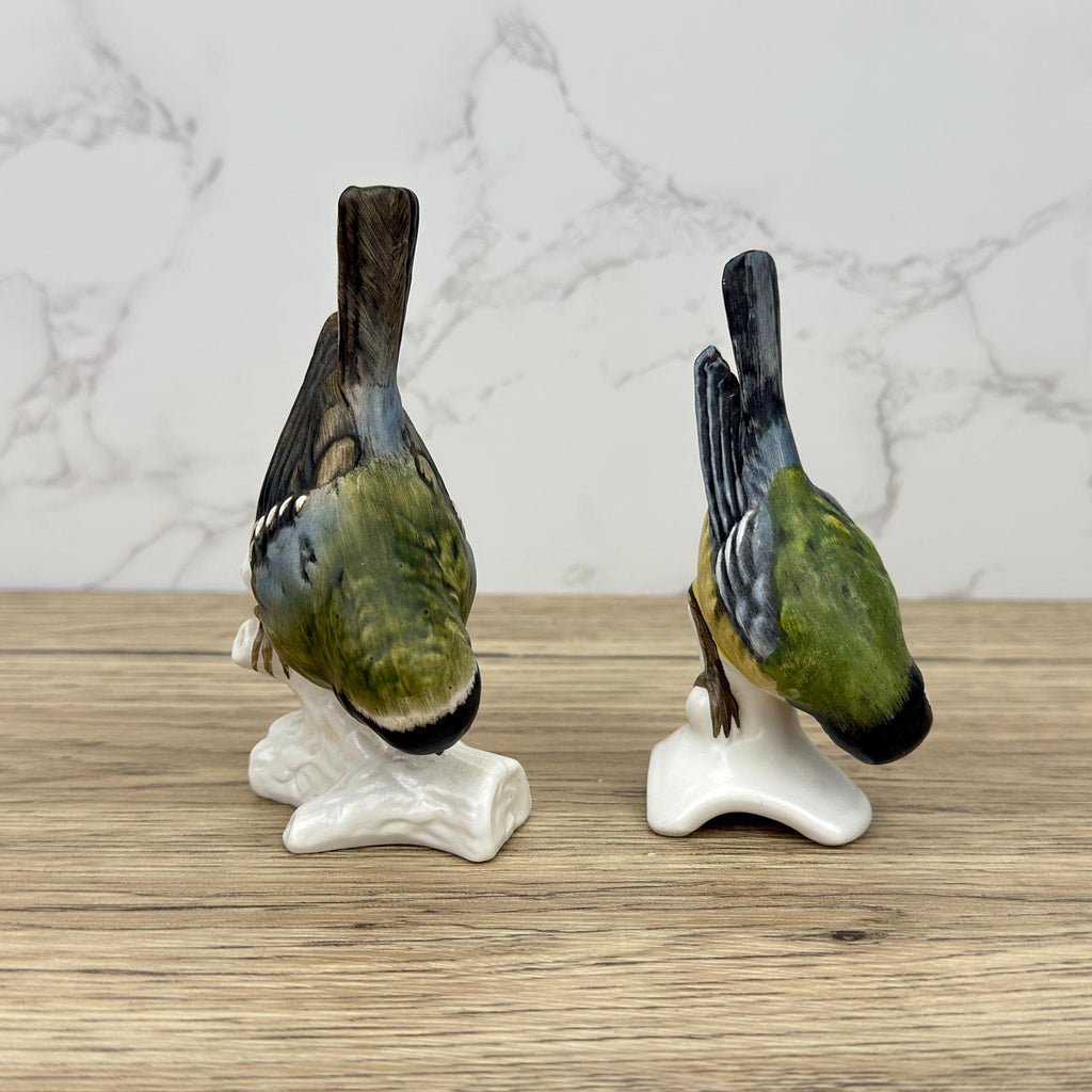 Vintage Goebel Hummel Titmouse Porcelain Bird Figurines, Western Germany