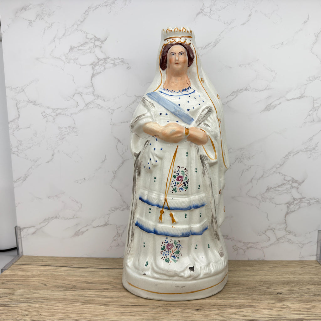 Antique Staffordshire Queen Victoria Figure, 1887 Golden Jubilee