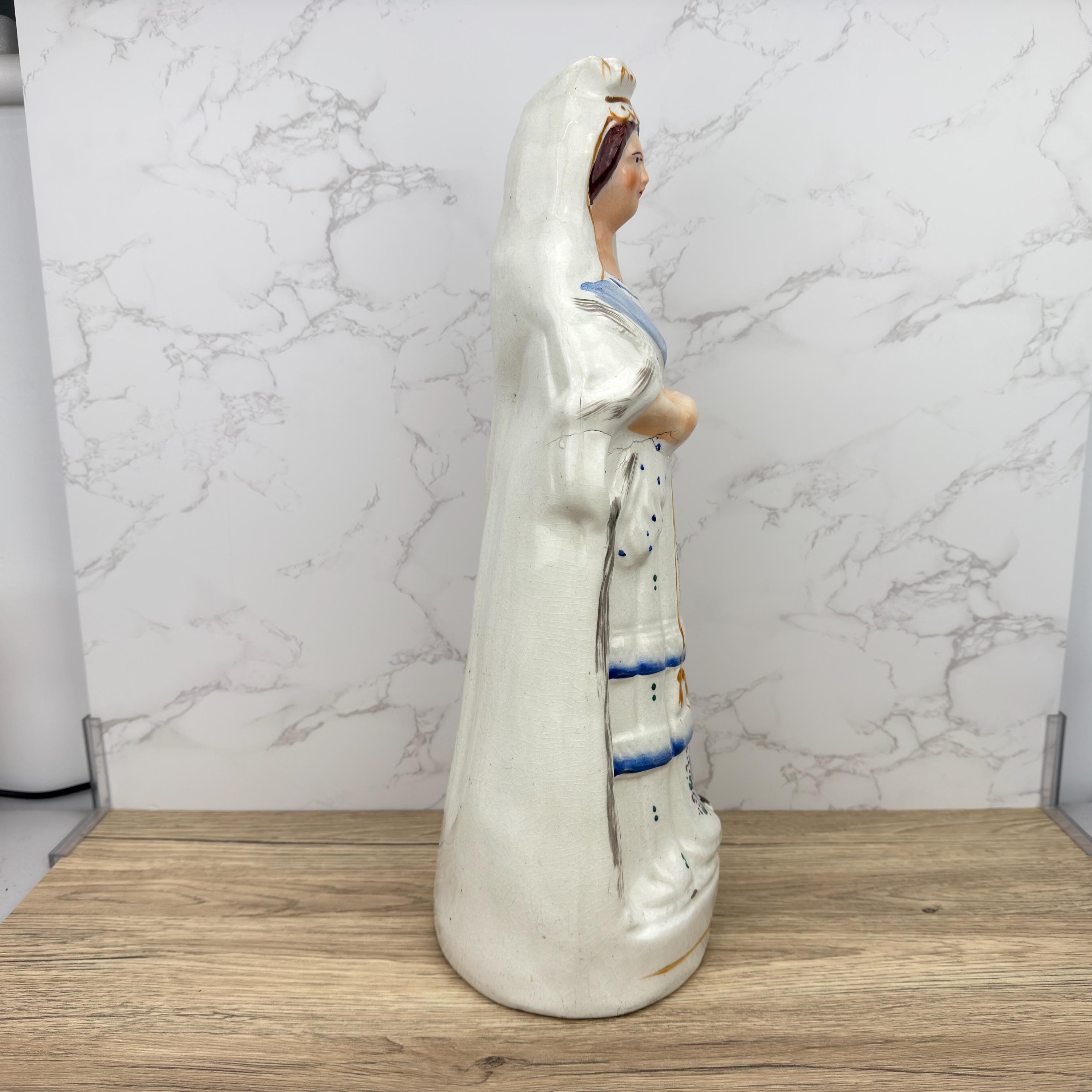Antique Staffordshire Queen Victoria Figure, 1887 Golden Jubilee