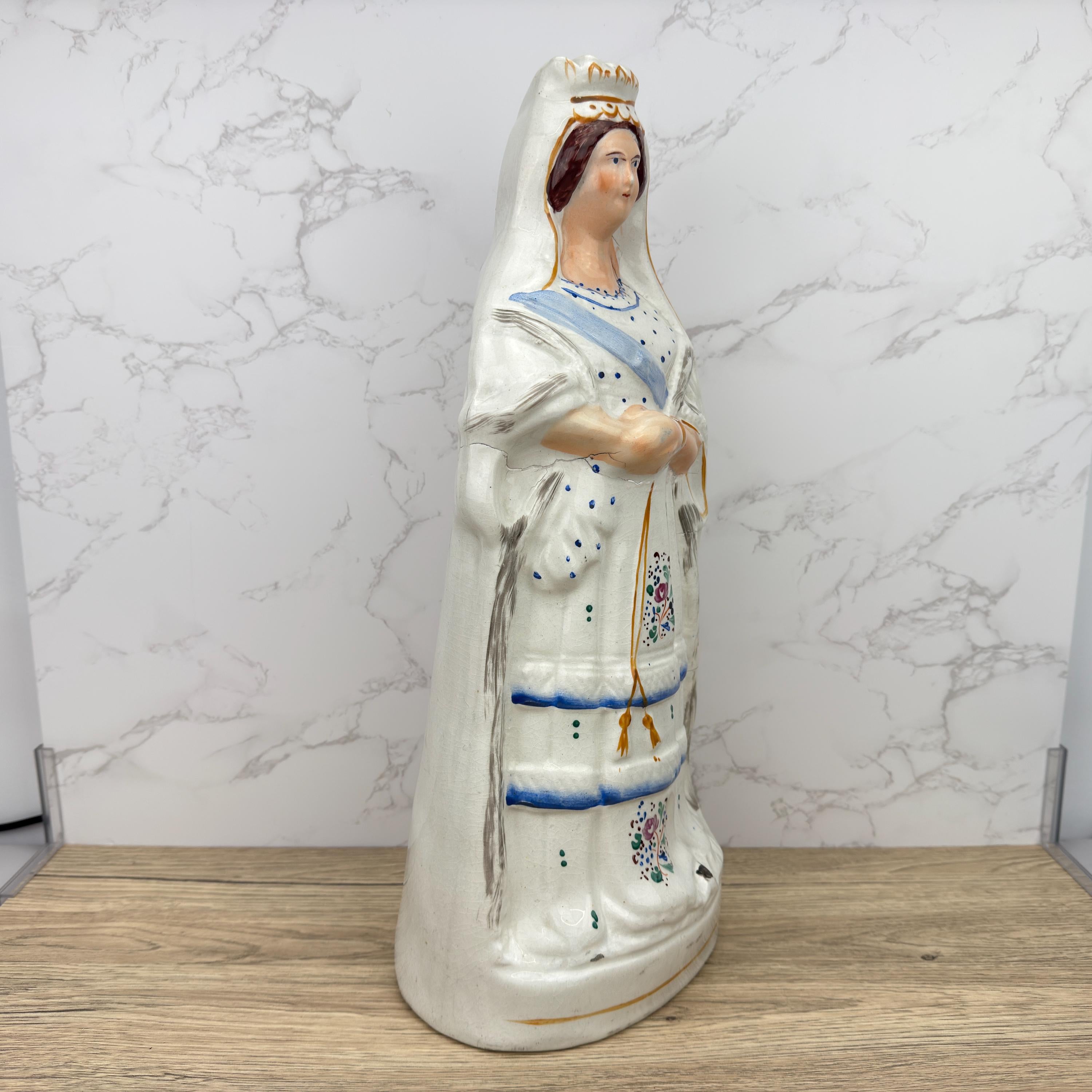 Antique Staffordshire Queen Victoria Figure, 1887 Golden Jubilee