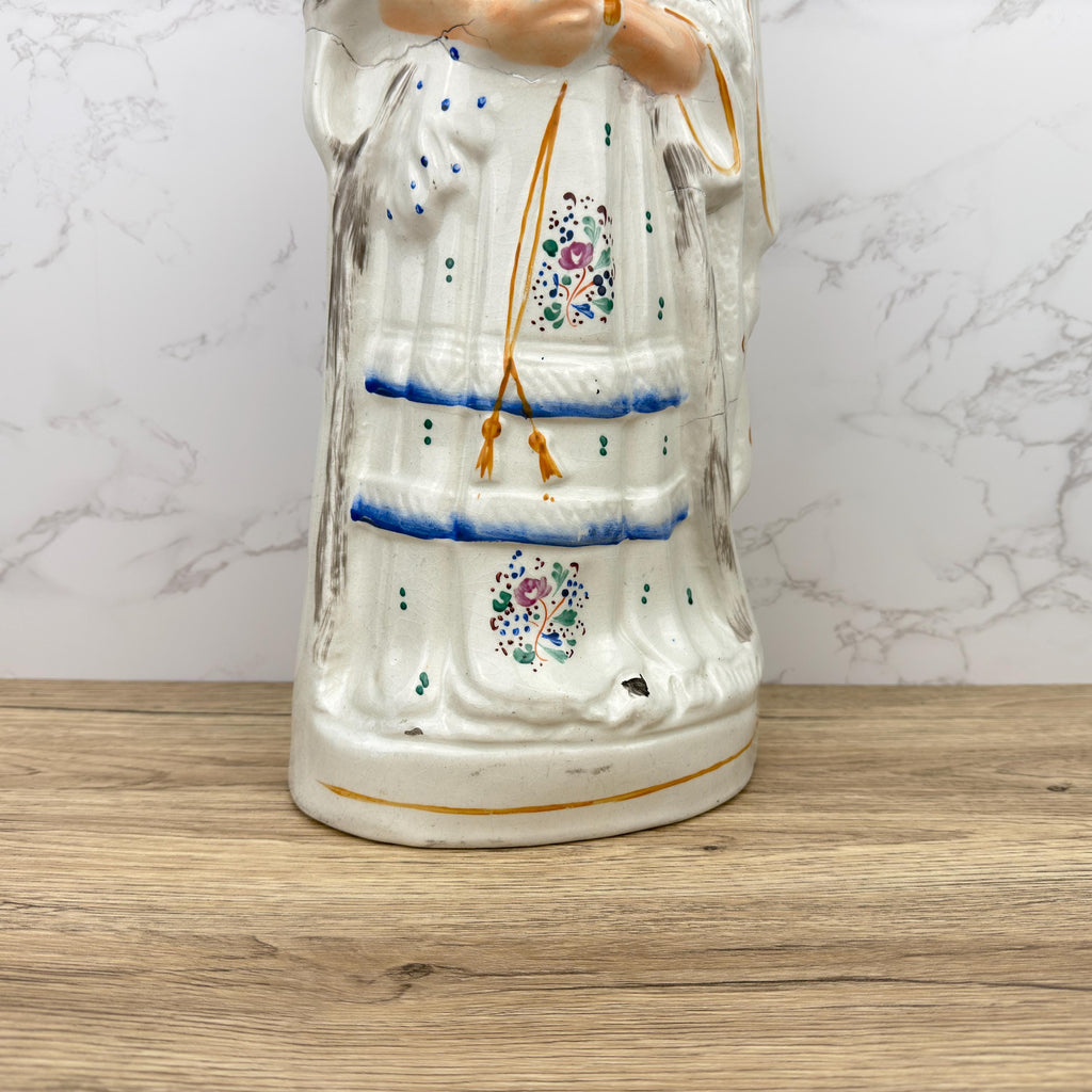 Antique Staffordshire Queen Victoria Figure, 1887 Golden Jubilee