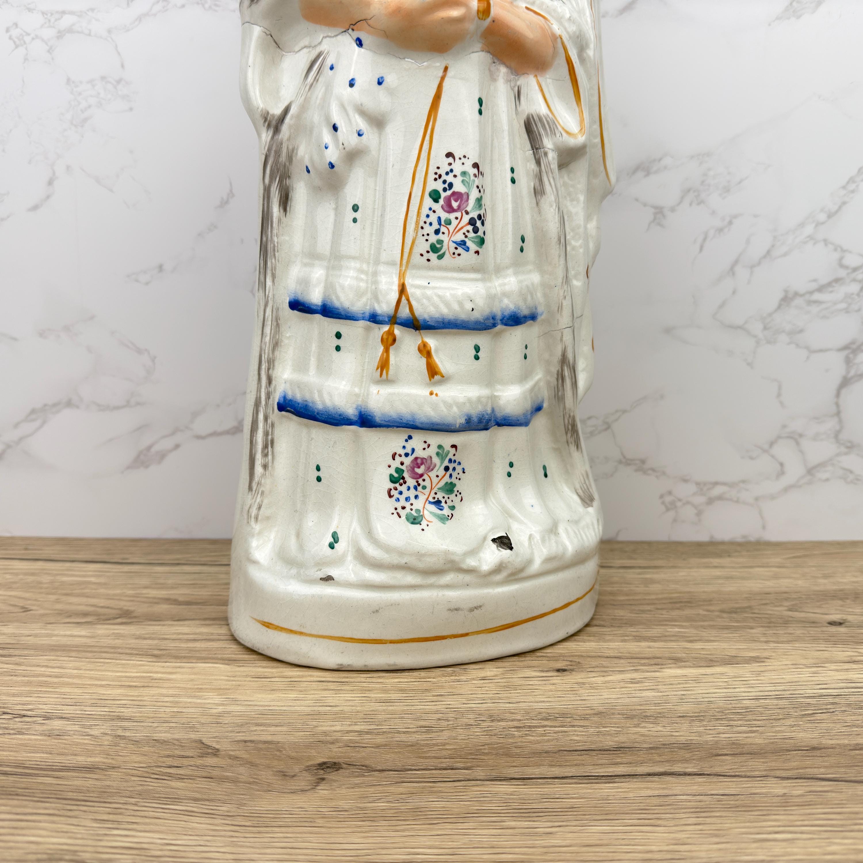Antique Staffordshire Queen Victoria Figure, 1887 Golden Jubilee