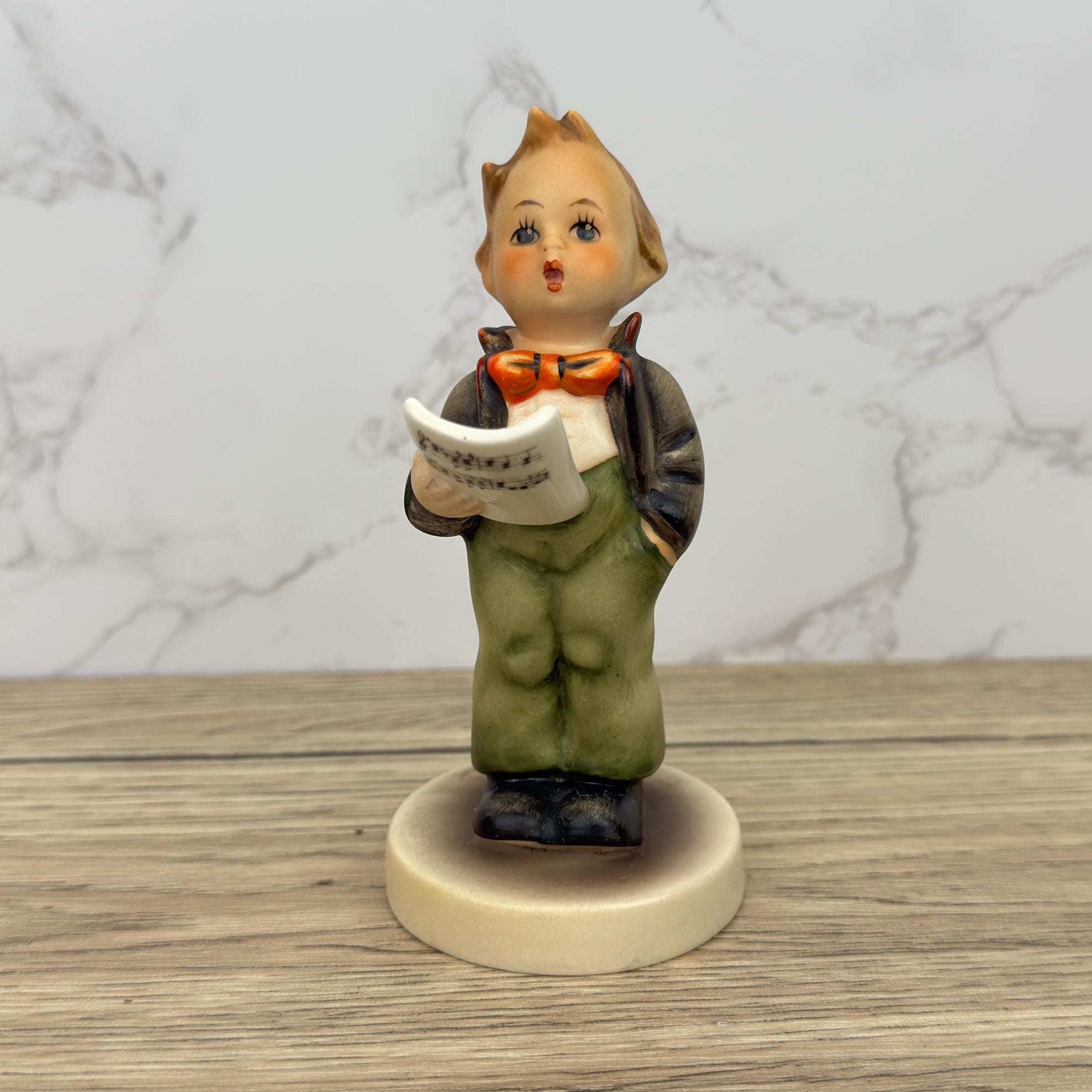 Vintage Porcelain Goebel Hummel #135 The Soloist Figurine 5", Western Germany - Porcelain Hand Made Figurines