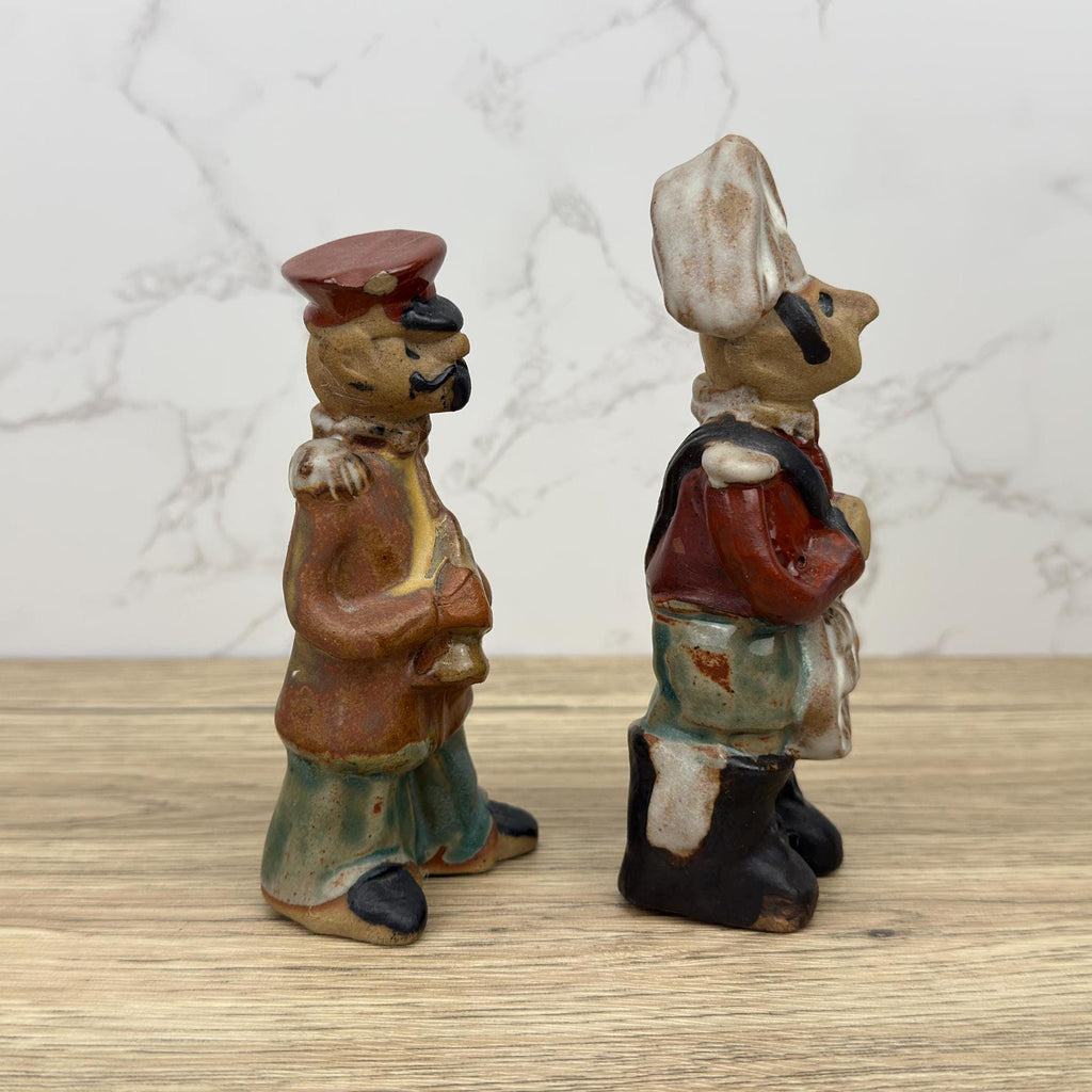 Vintage Tremar Pottery Figurines, Scottish Highlander and Military Bandman