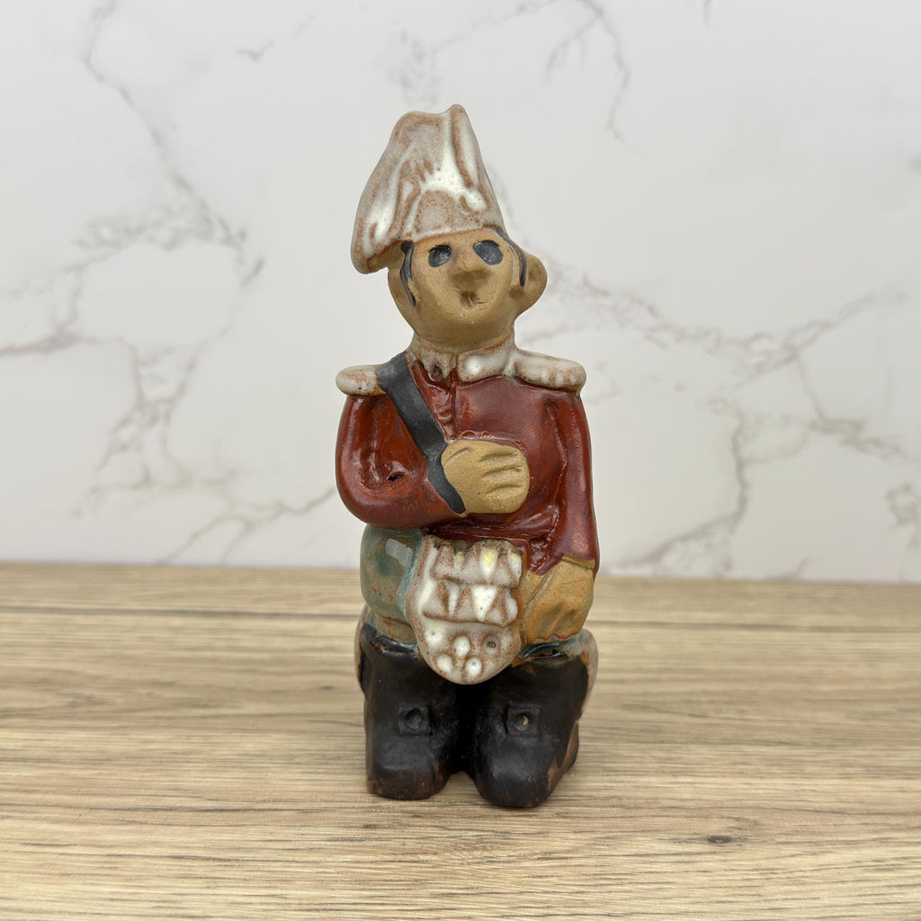 Vintage Tremar Pottery Figurines, Scottish Highlander and Military Bandman