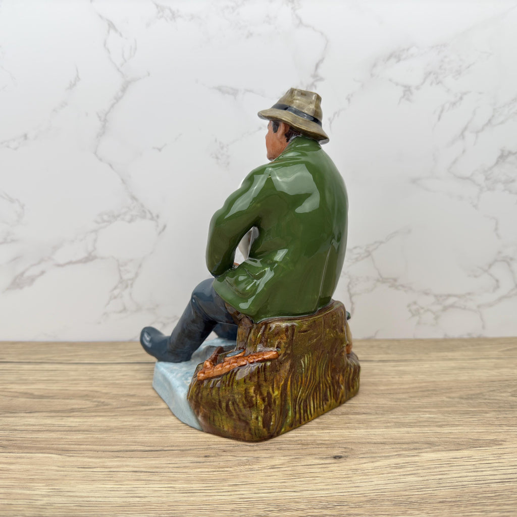 Vintage Royal Doulton Fisherman Figurine, Bone China, A Good Catch HN2258