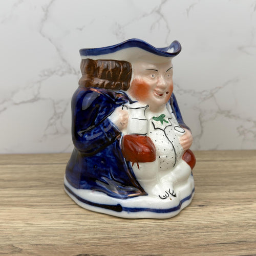 Antique Allertons Toby Jug, Gaudy Copper Lustre, Staffordshire Pottery