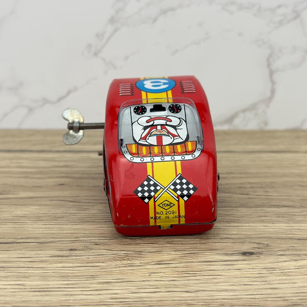 Vintage Yone Acro Car Tin Toy, 1960s Japanese Wind-Up, Original Box