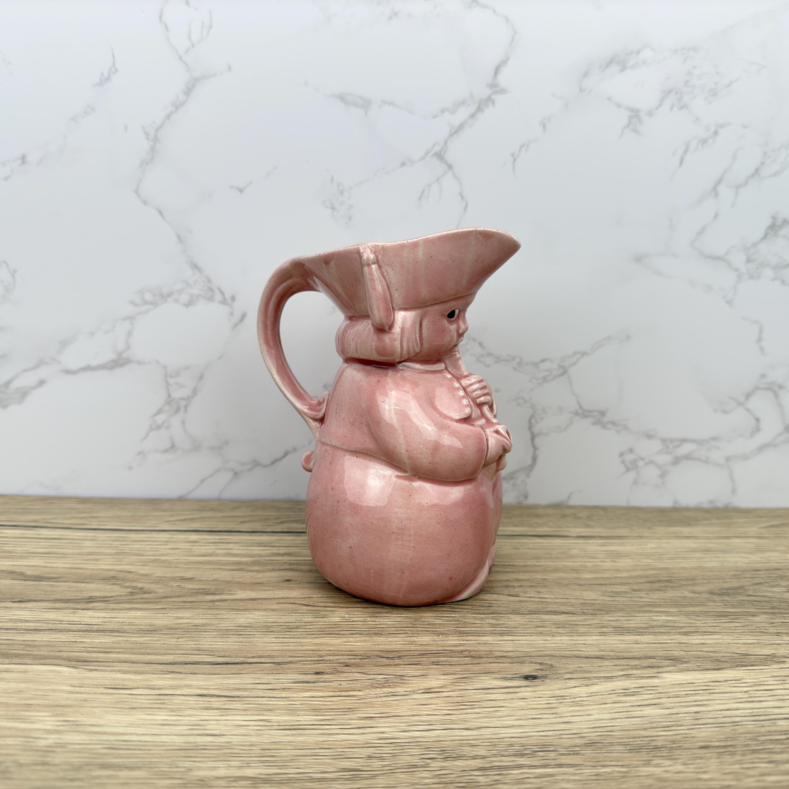 Quirky Vintage Ceramic Toby Jug Vase, Antique Character Mug