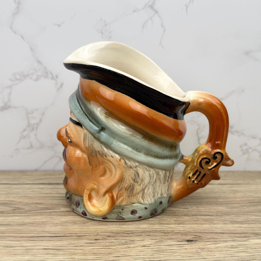 Vintage Pirate Toby Jug, Keystone Pottery, British Beer Pitcher