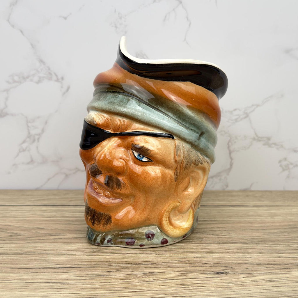 Vintage Pirate Toby Jug, Keystone Pottery, British Beer Pitcher