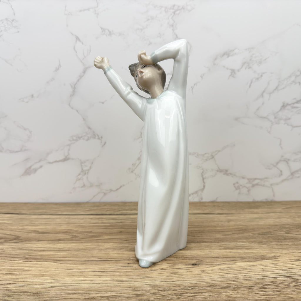 Vintage Lladro Boy Awaking Porcelain Figurine 4870, Collectible Spain