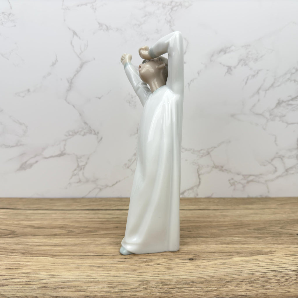 Vintage Lladro Boy Awaking Porcelain Figurine 4870, Collectible Spain