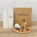 Vintage Sherratt & Simpson Resin Labrador Puppy Figurine with Vase