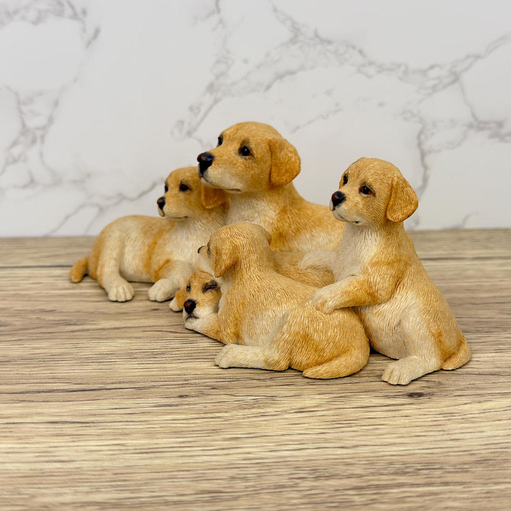 Vintage Sherratt & Simpson Labrador Family Resin Figurine, Boxed