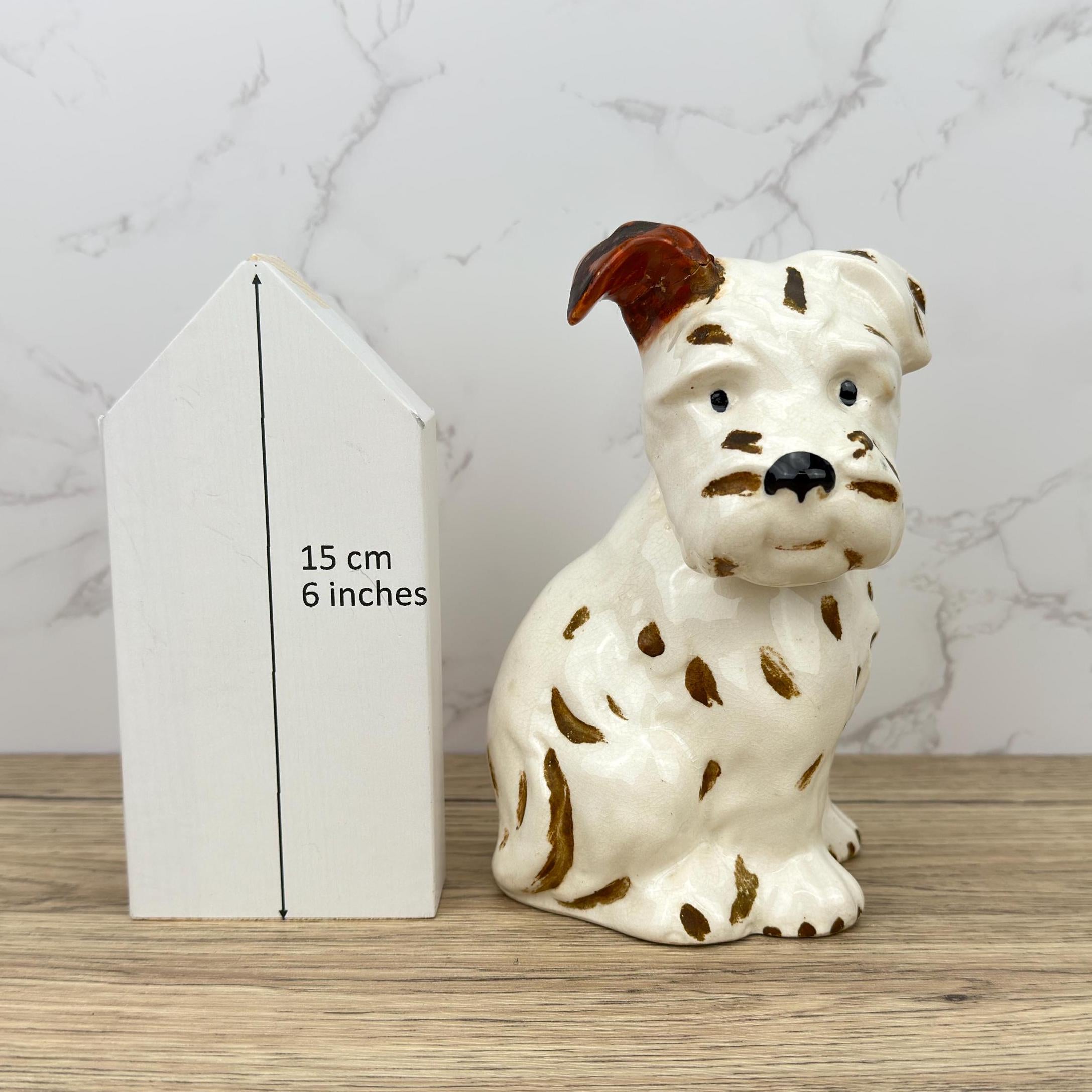 Vintage Beswick Pottery Schnauzer Dog Figurine, Collectible Porcelain Decor