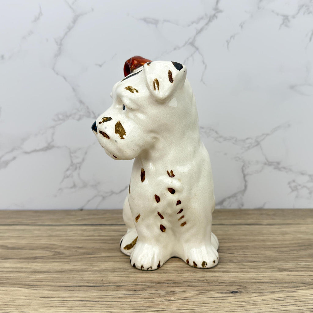 Vintage Beswick Pottery Schnauzer Dog Figurine, Collectible Porcelain Decor