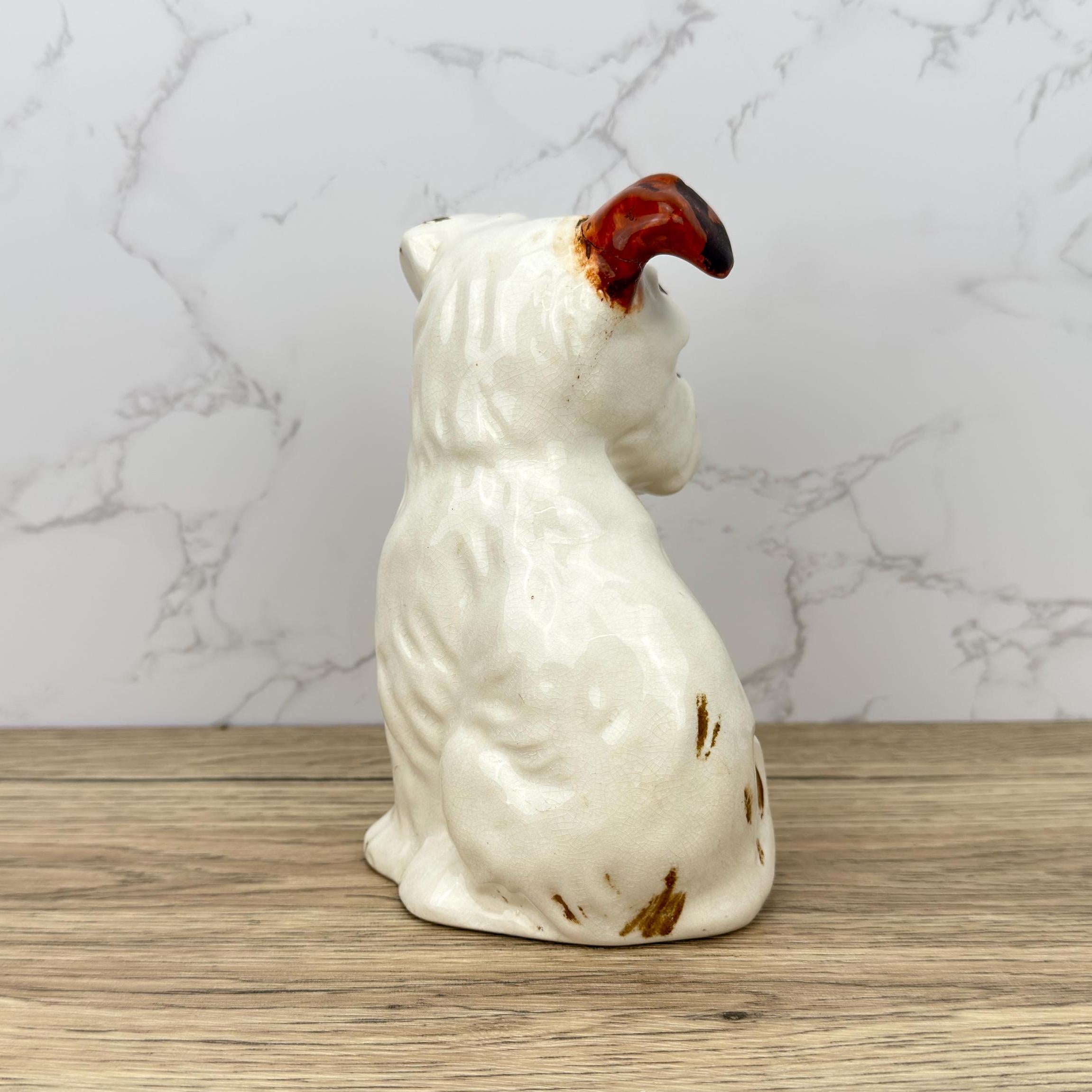 Vintage Beswick Pottery Schnauzer Dog Figurine, Collectible Porcelain Decor