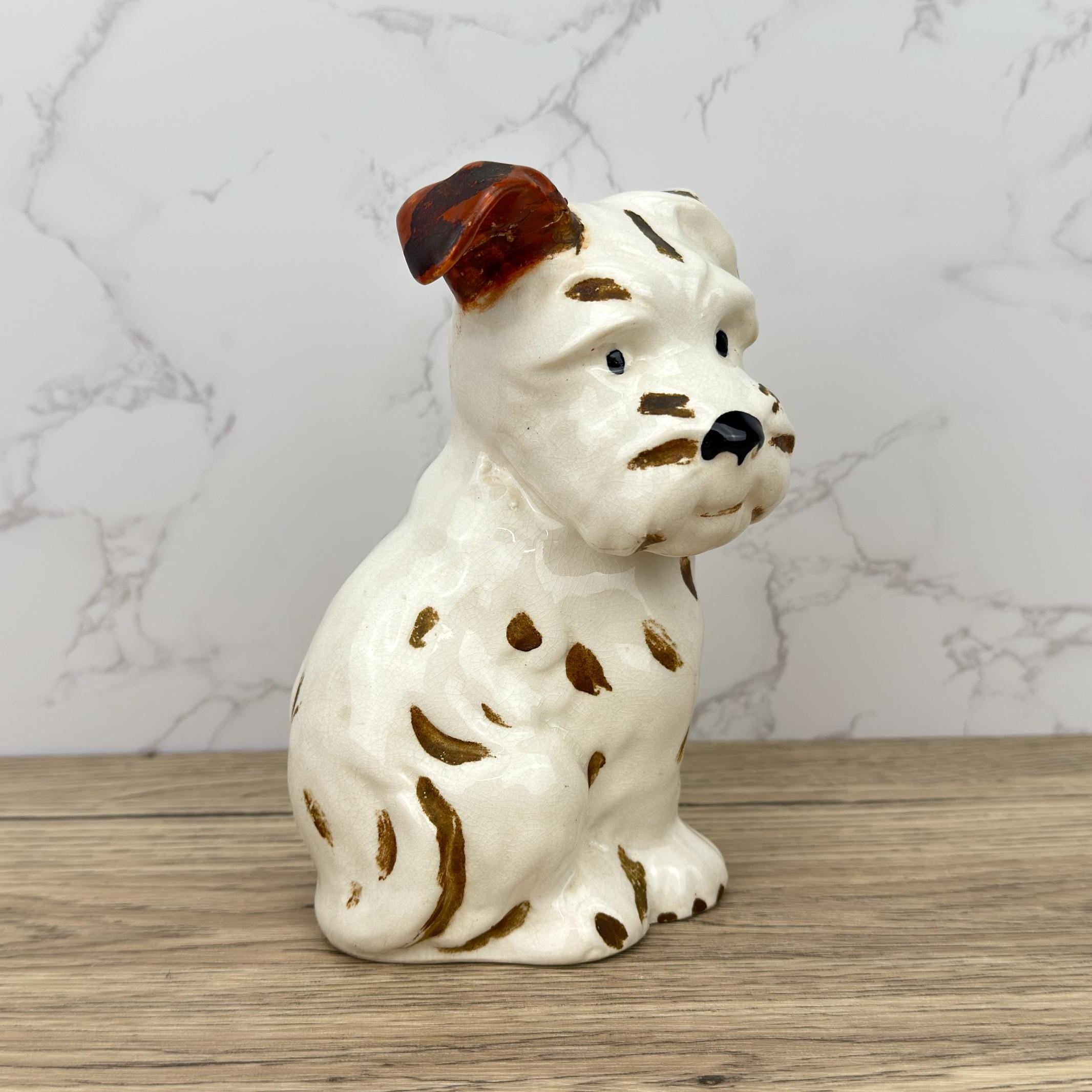 Vintage Beswick Pottery Schnauzer Dog Figurine, Collectible Porcelain Decor