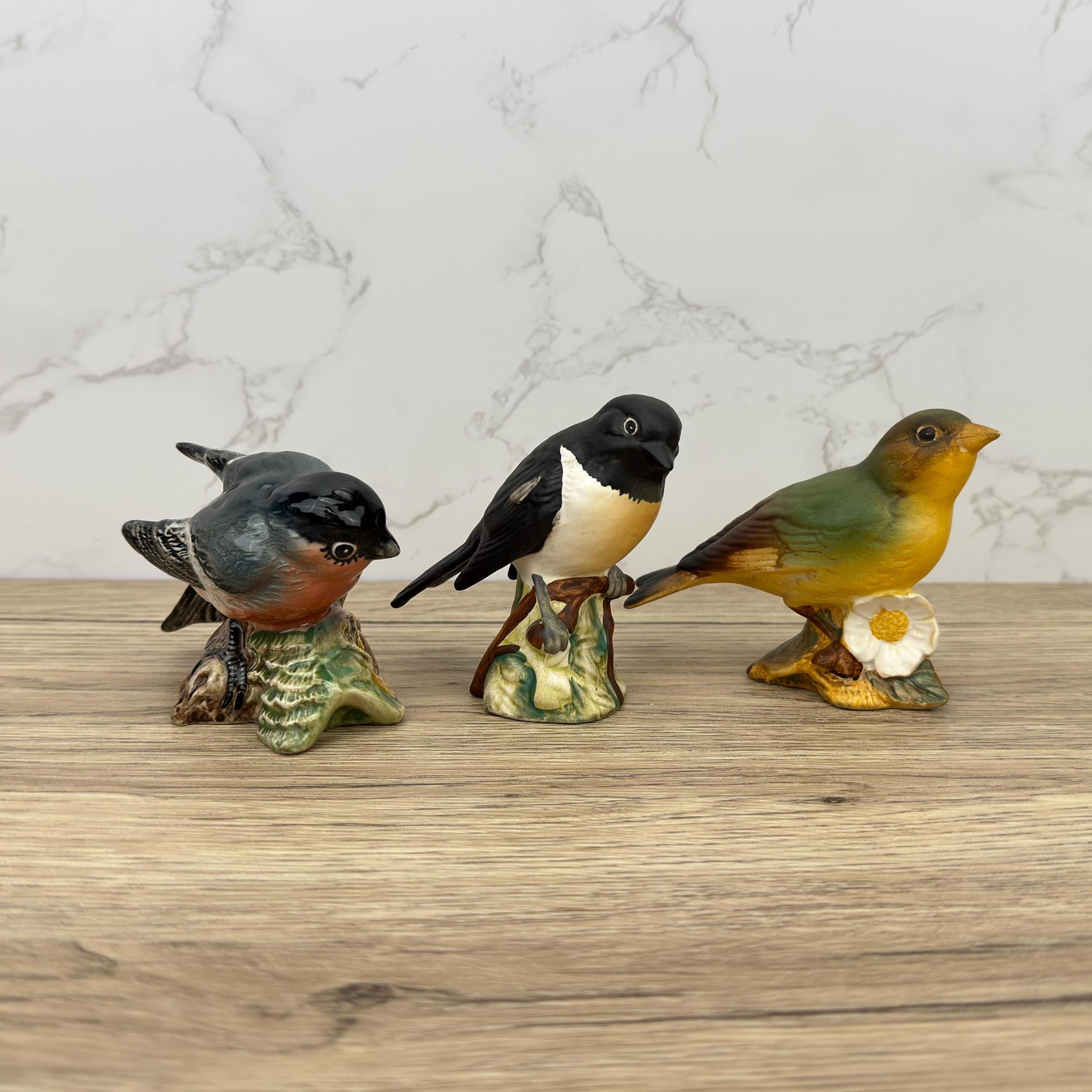 Antique Beswick Porcelain Bird Figurines, Made in England