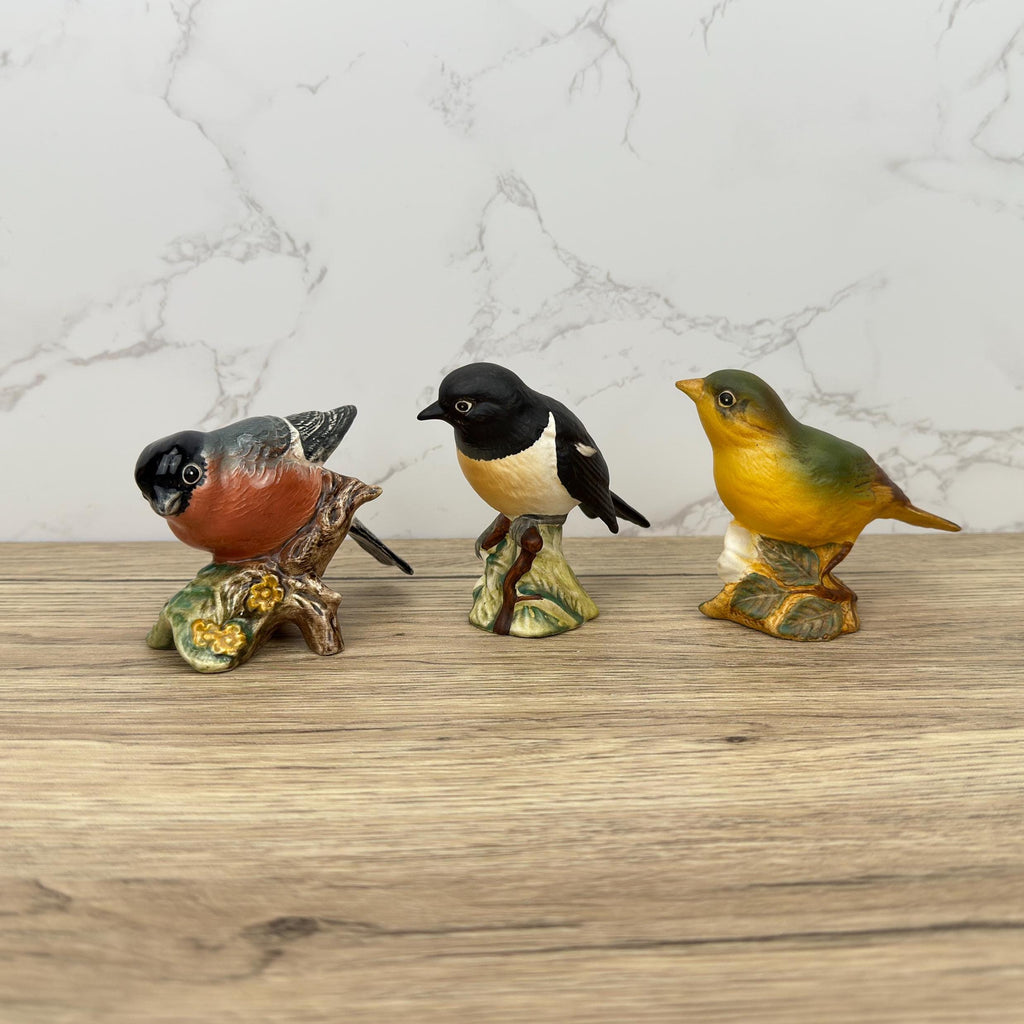 Antique Beswick Porcelain Bird Figurines, Made in England