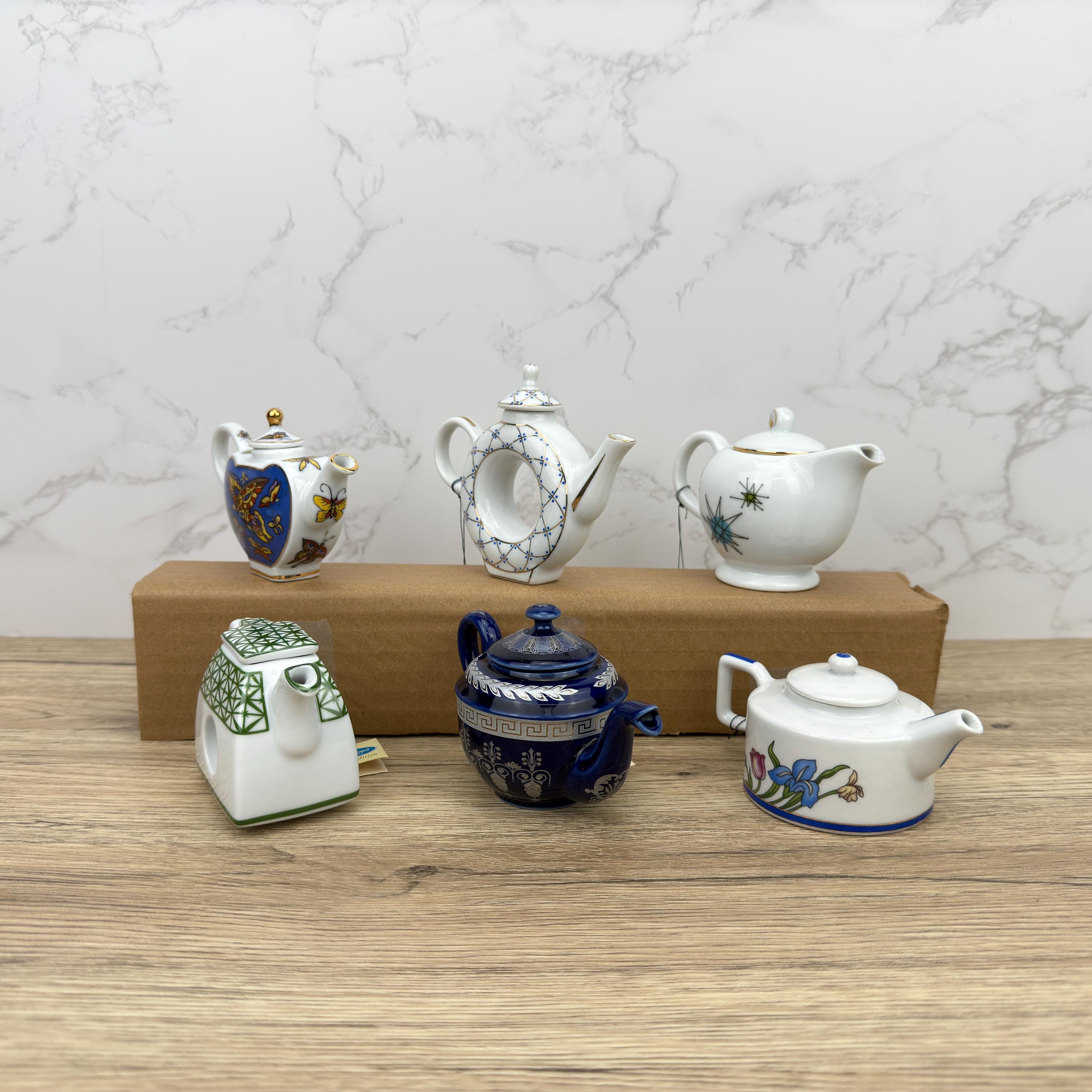 Porcelain Art Miniature Teapot, Home Kitchen Decor