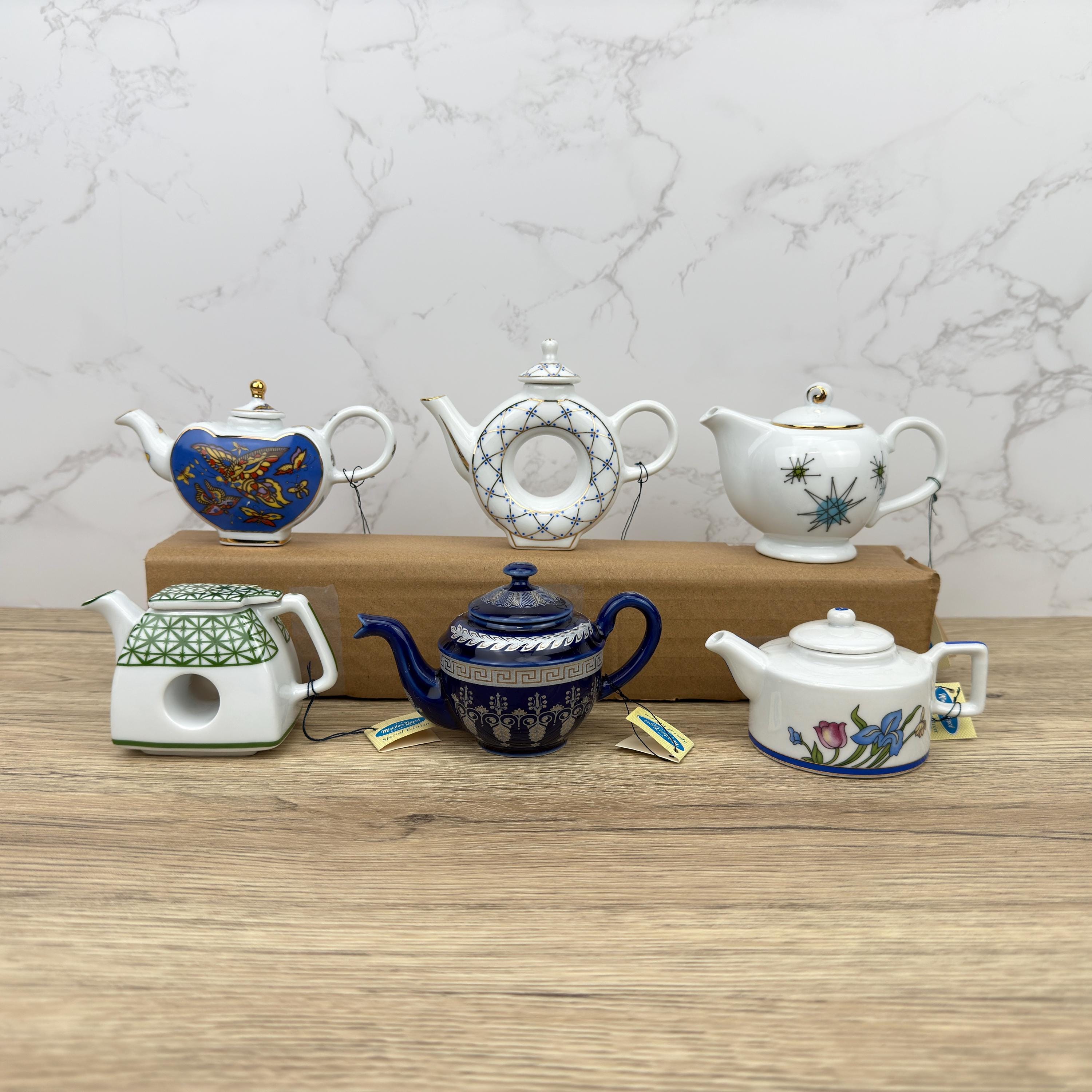 Porcelain Art Miniature Teapot, Home Kitchen Decor