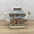 Vintage Sadler Teapot, King Arthur Camelot Scene, Gold Trim
