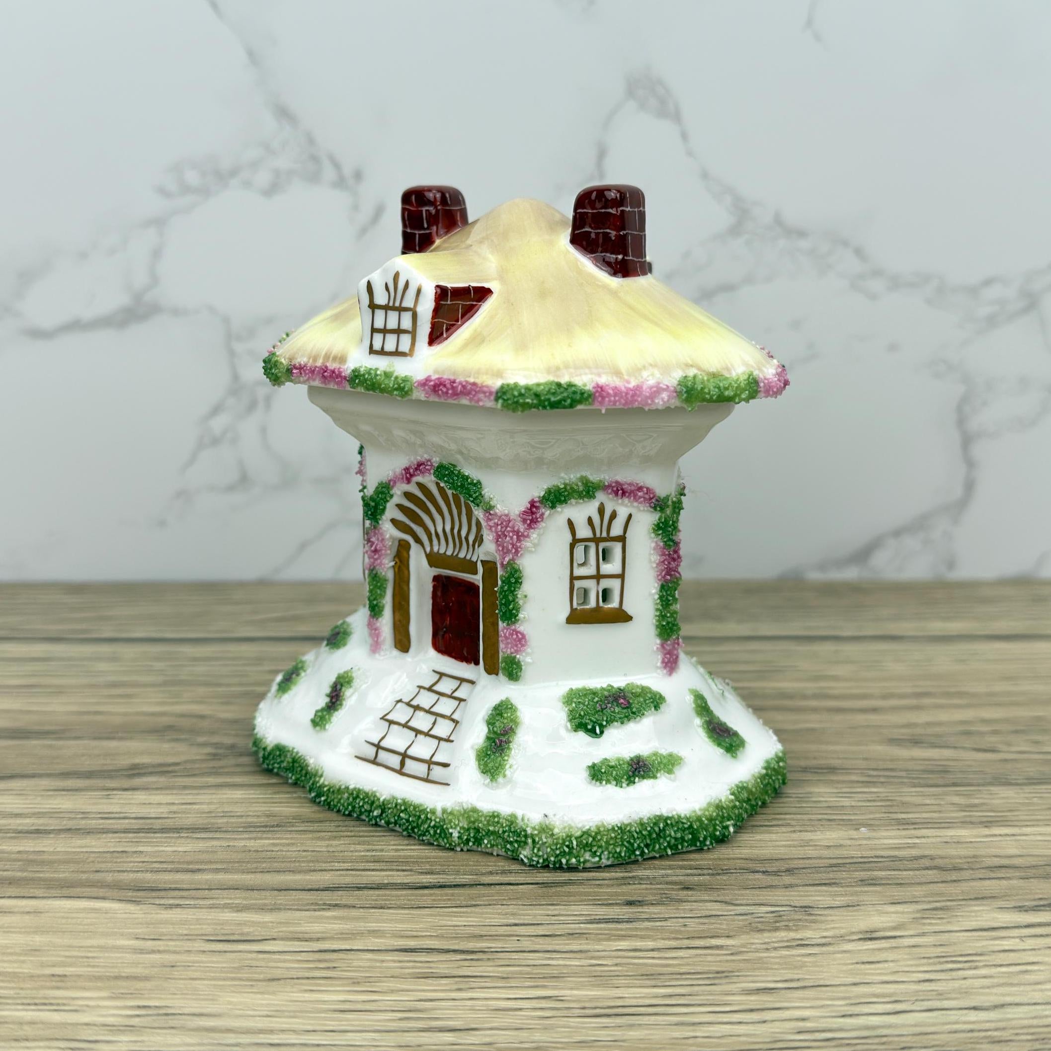Vintage Coalport Porcelain Cottage, Thatched Roof, Fine Bone China House