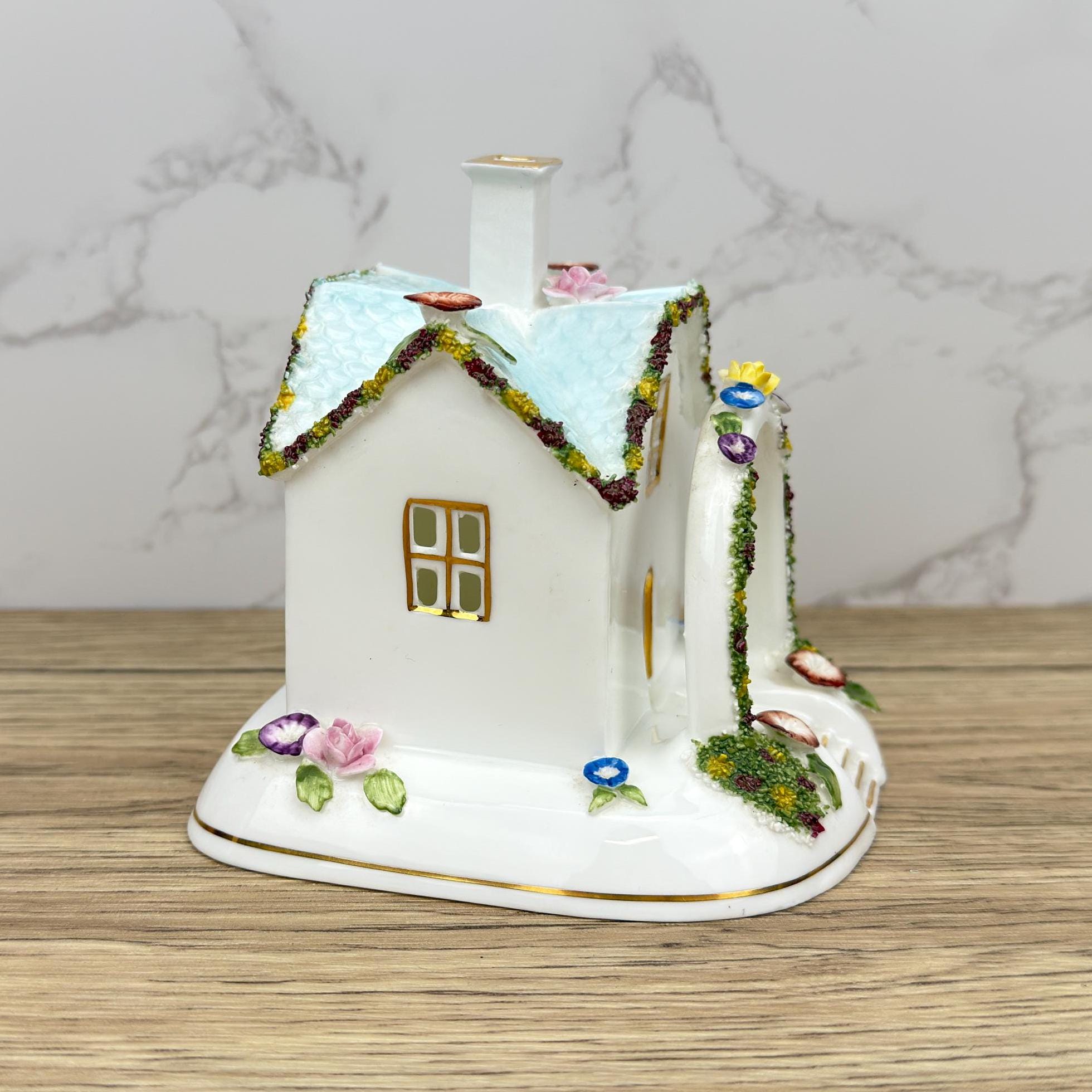 Coalport THE BOWER Porcelain Village House Figurine, British Made