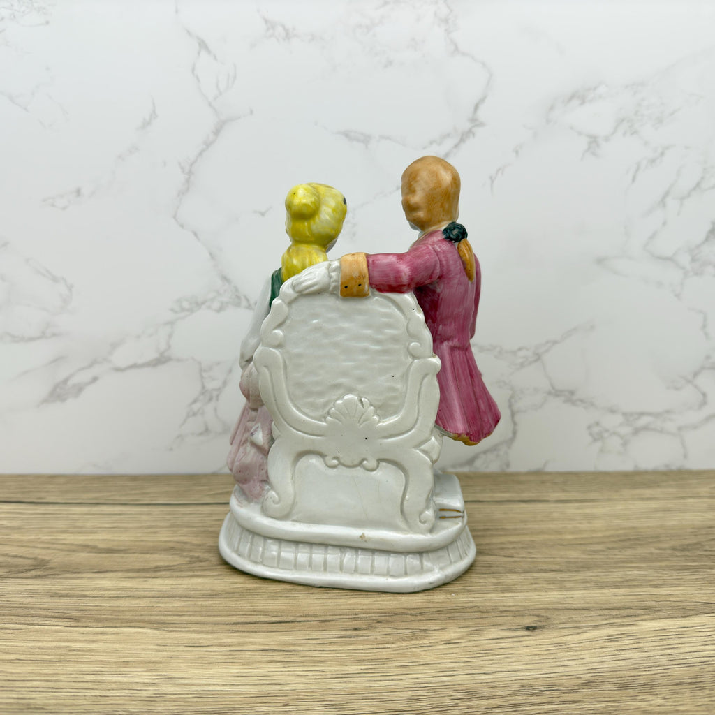 French Colonial Couple Figurine, Victorian Shabby Chic Decor