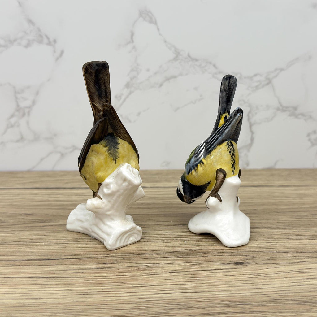 Vintage Goebel Hummel Titmouse Porcelain Bird Figurines, Western Germany