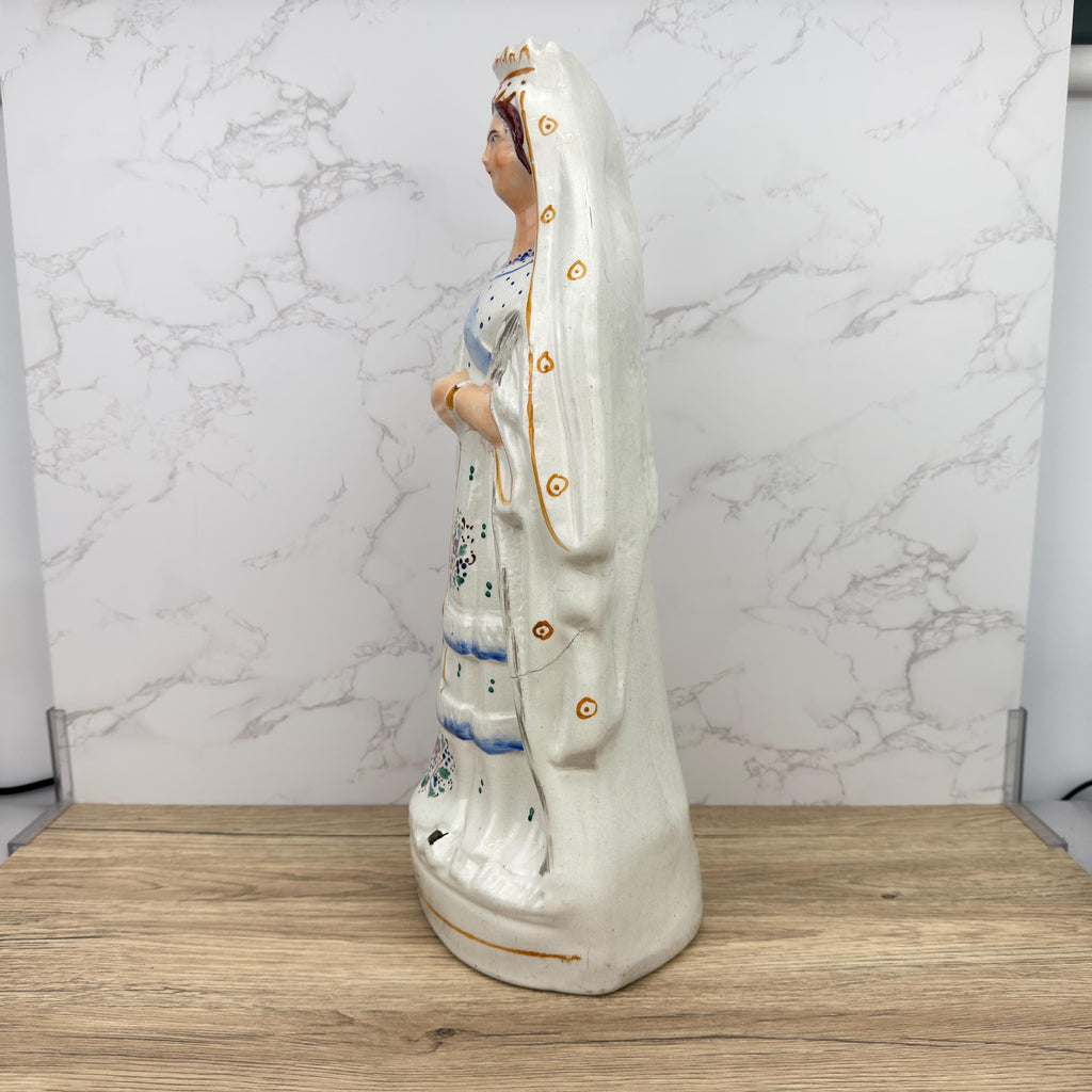 Antique Staffordshire Queen Victoria Figure, 1887 Golden Jubilee