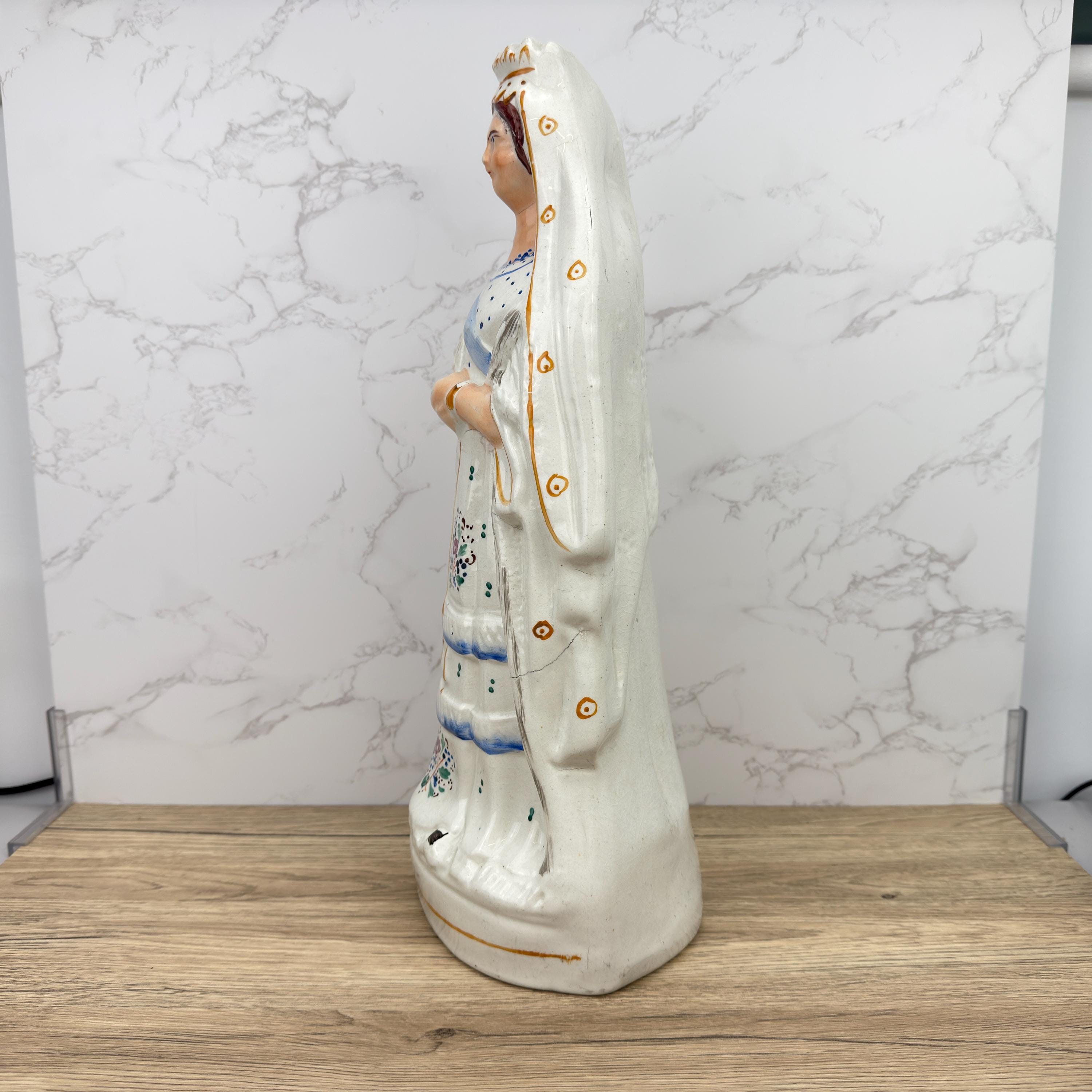 Antique Staffordshire Queen Victoria Figure, 1887 Golden Jubilee