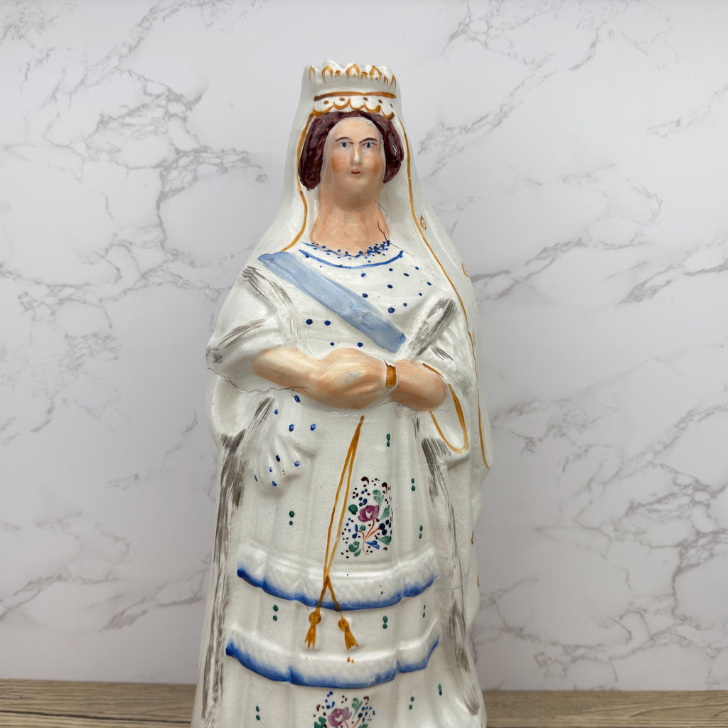 Antique Staffordshire Queen Victoria Figure, 1887 Golden Jubilee