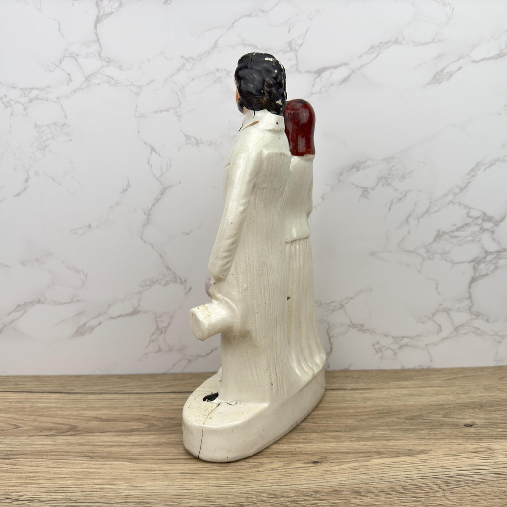 Victorian Staffordshire Prince and Princess Figurine, 1860 Royalty Display