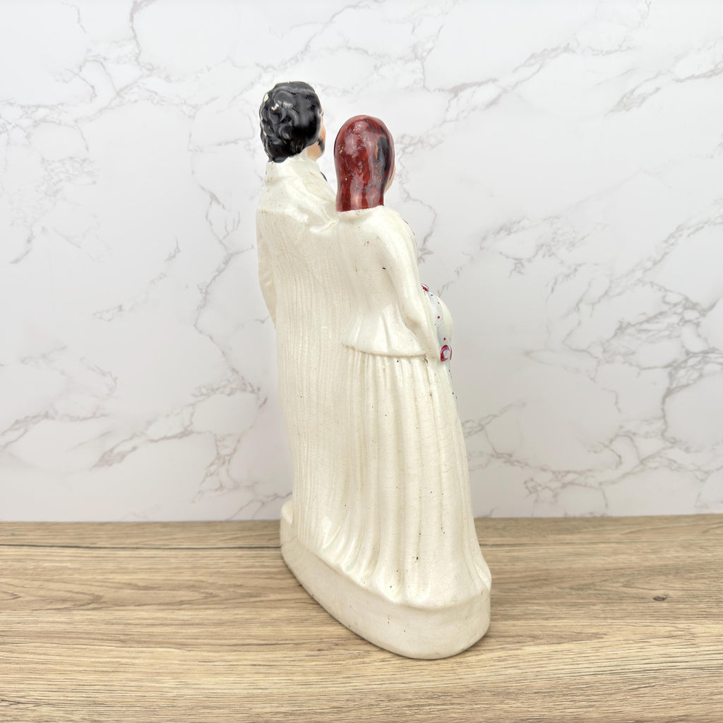 Victorian Staffordshire Prince and Princess Figurine, 1860 Royalty Display