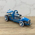 Vintage Tin Space Race Car, Lithographed Clockwork Toy (Key Missing)