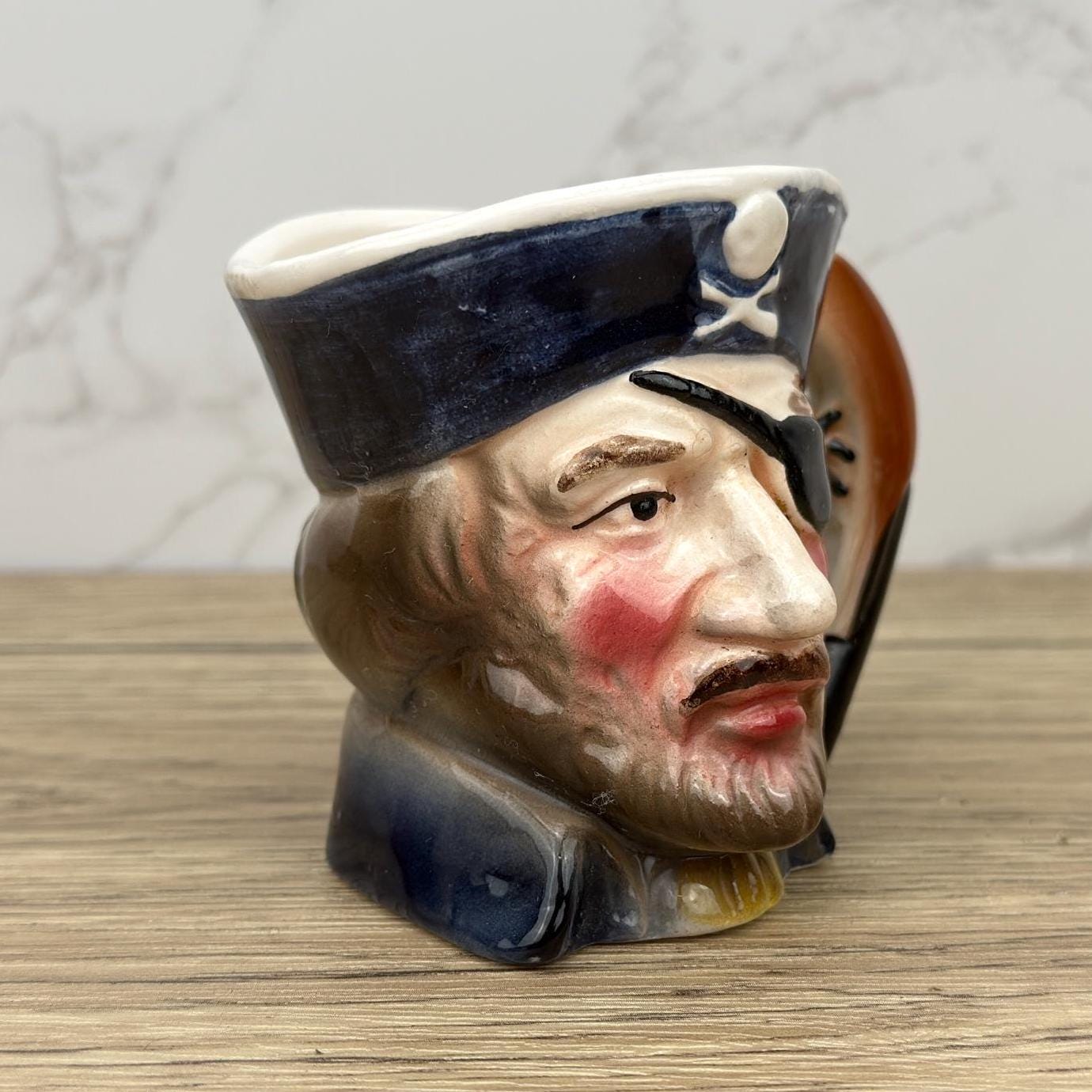 Vintage Pirate Character Toby Jug, Handmade Captain Mug