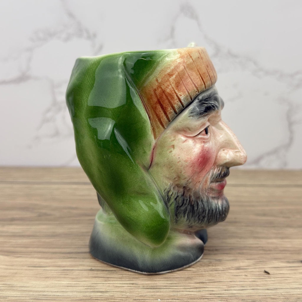 Vintage Ceramic Pirate Toby Jug with Cockatoo