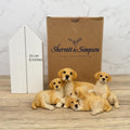 Vintage Sherratt & Simpson Labrador Family Resin Figurine, Boxed