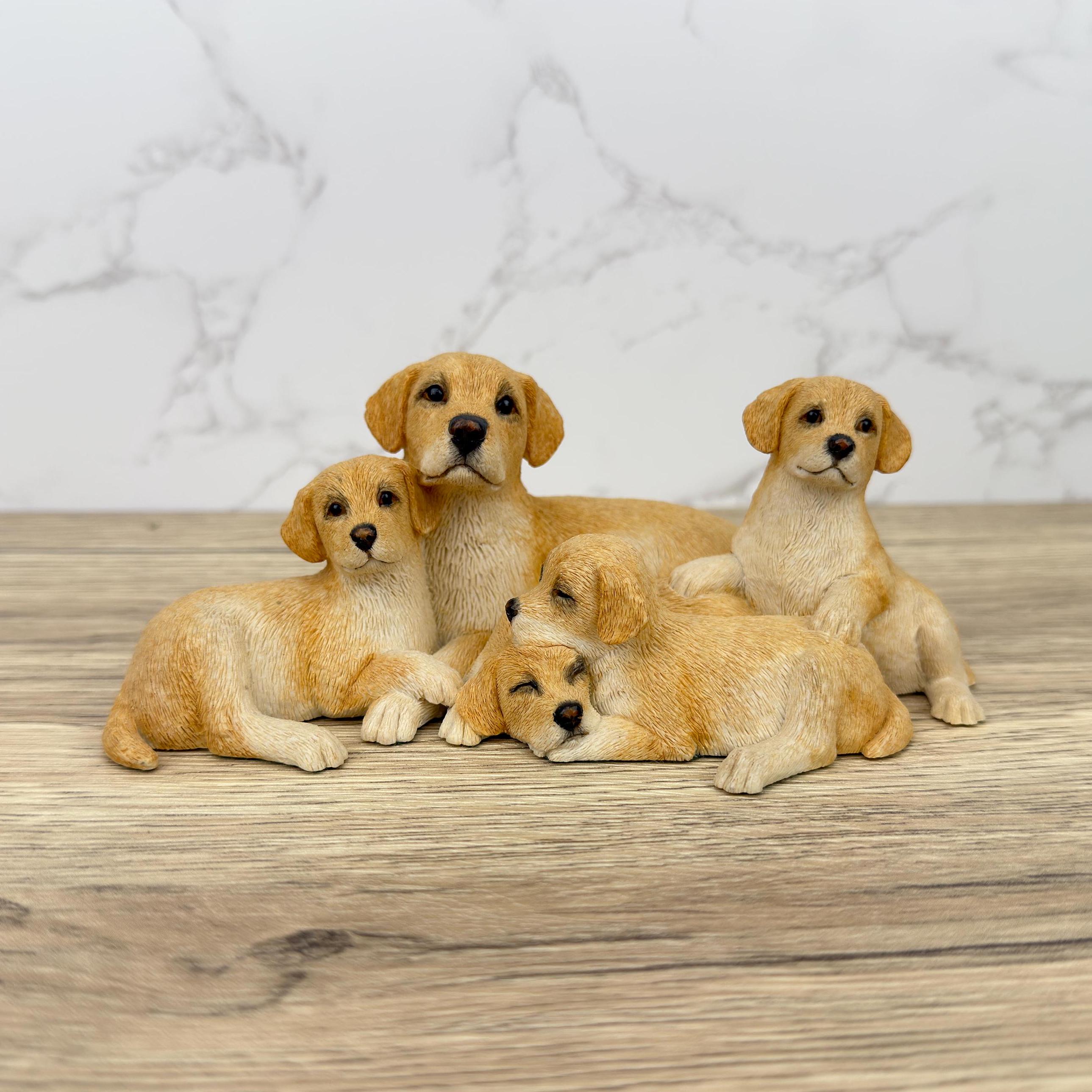 Vintage Sherratt & Simpson Labrador Family Resin Figurine, Boxed